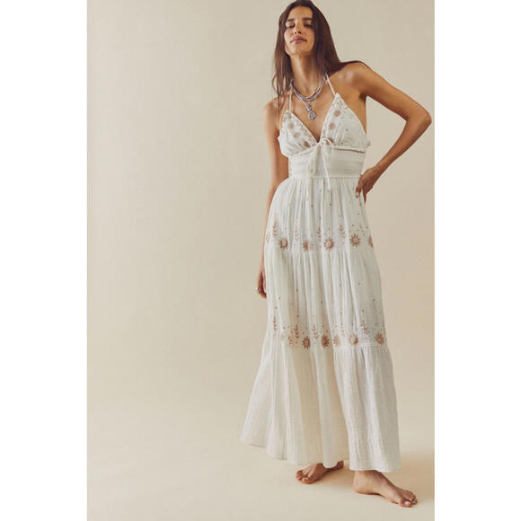 Free People - Real Love Embroidered Dress - Size Large - Picture 1 of 13